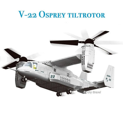 Wange MOC Building Block Set: Boeing V22 Bell Osprey JX006