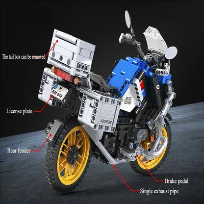 Winner MOC Building Block Set: Classic BMW R1250 GS HP Motorcycle, Model 7048
