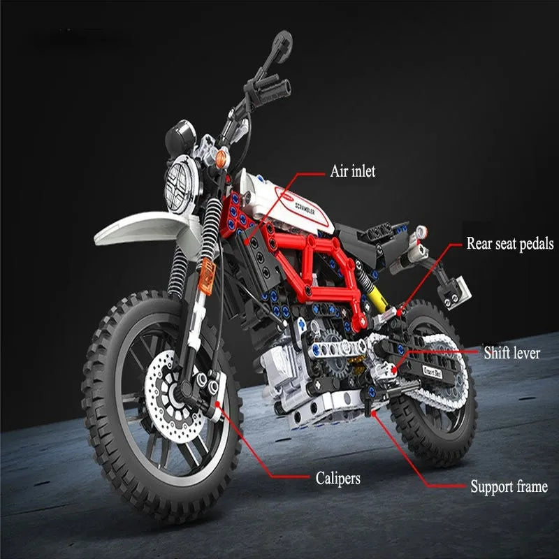 Winner MOC Building Block Set: Classic Climbing Motorcycle 7053