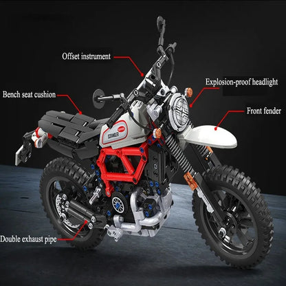 Winner MOC Building Block Set: Classic Climbing Motorcycle 7053