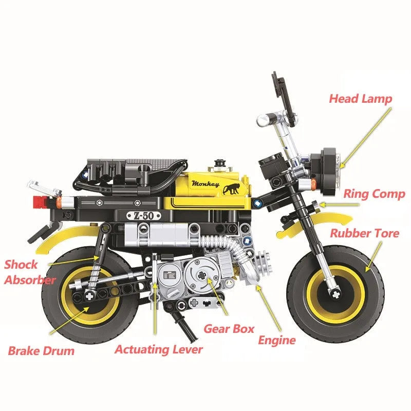 Winner MOC Building Block Set: Mini Motorbike Motorcycle 7071