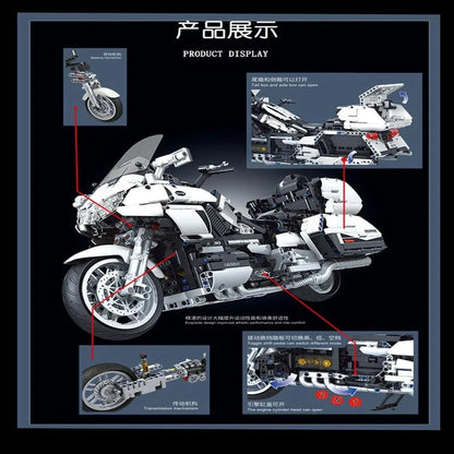 Winner MOC Building Block Set: Gold Wing Motorcycle 8110