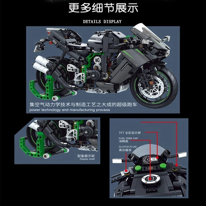 Winner MOC Building Block Set: Super Racing Motorcycle 8109