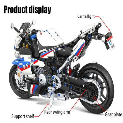 Winner MOC Building Block Set: Track Racing Motorcycle 7054