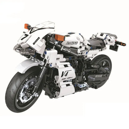 Winner MOC Building Block Set: V4 Racing Motorcycle 7047