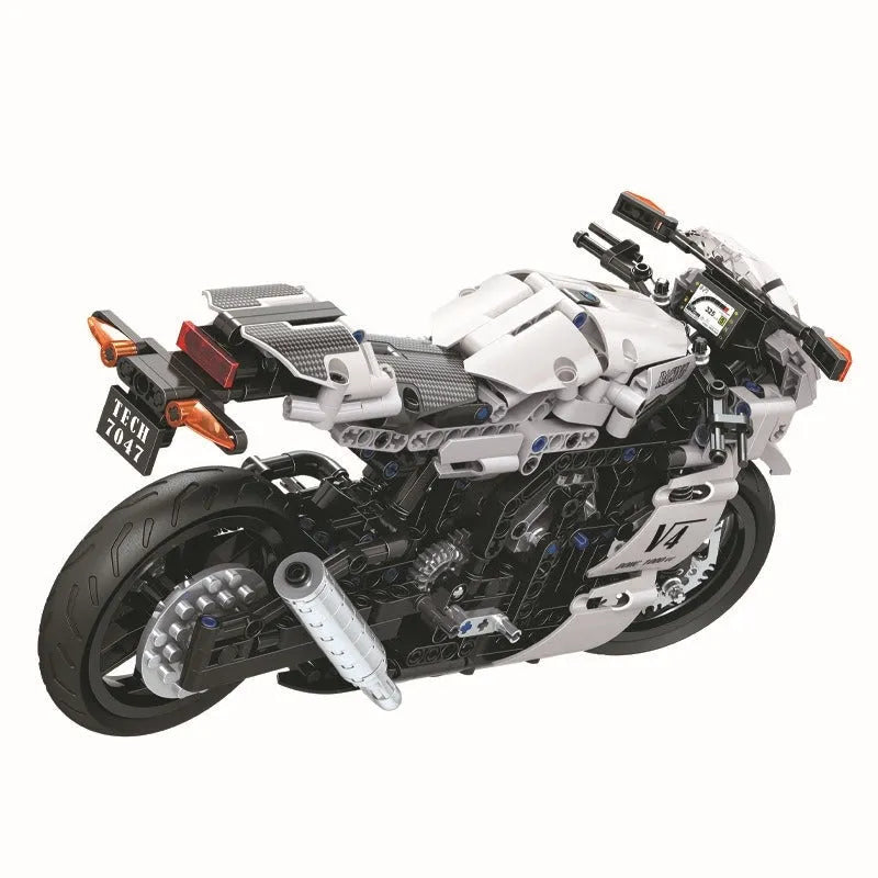 Winner MOC Building Block Set: V4 Racing Motorcycle 7047
