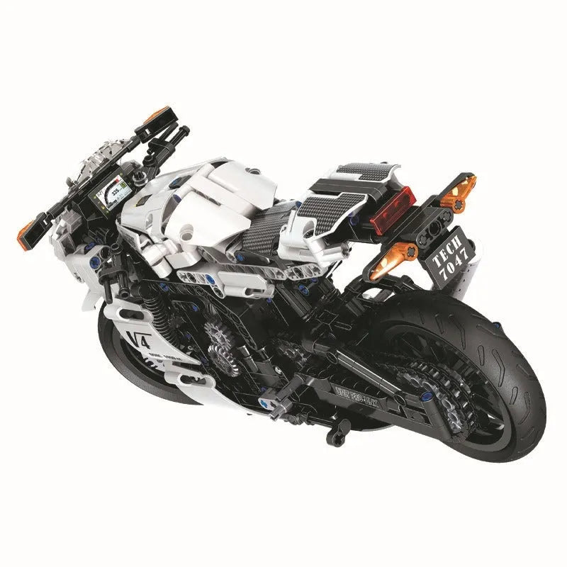 Winner MOC Building Block Set: V4 Racing Motorcycle 7047