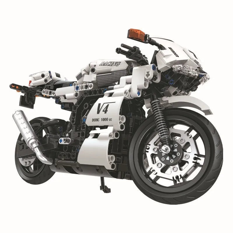 Winner MOC Building Block Set: V4 Racing Motorcycle 7047