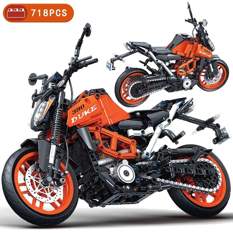 Winner MOC Building Block Set: Classic KTM 390 DUKE Motorcycle, Model 8108