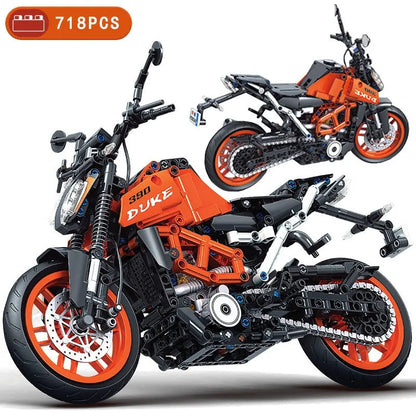 Winner MOC Building Block Set: Classic KTM 390 DUKE Motorcycle, Model 8108
