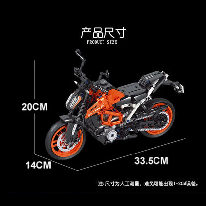 Winner MOC Building Block Set: Classic KTM 390 DUKE Motorcycle, Model 8108