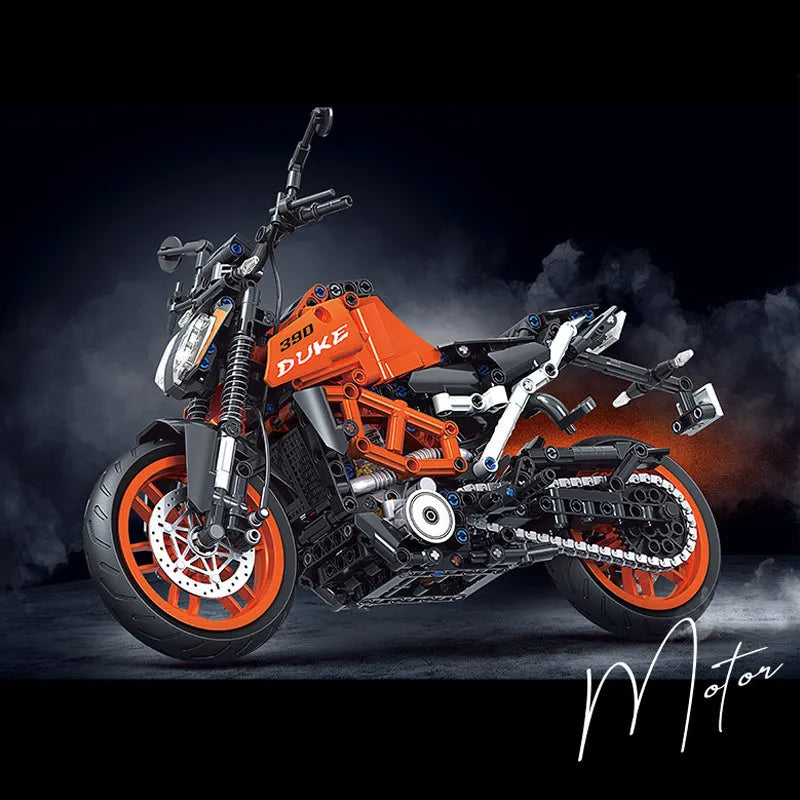 Winner MOC Building Block Set: Classic KTM 390 DUKE Motorcycle, Model 8108