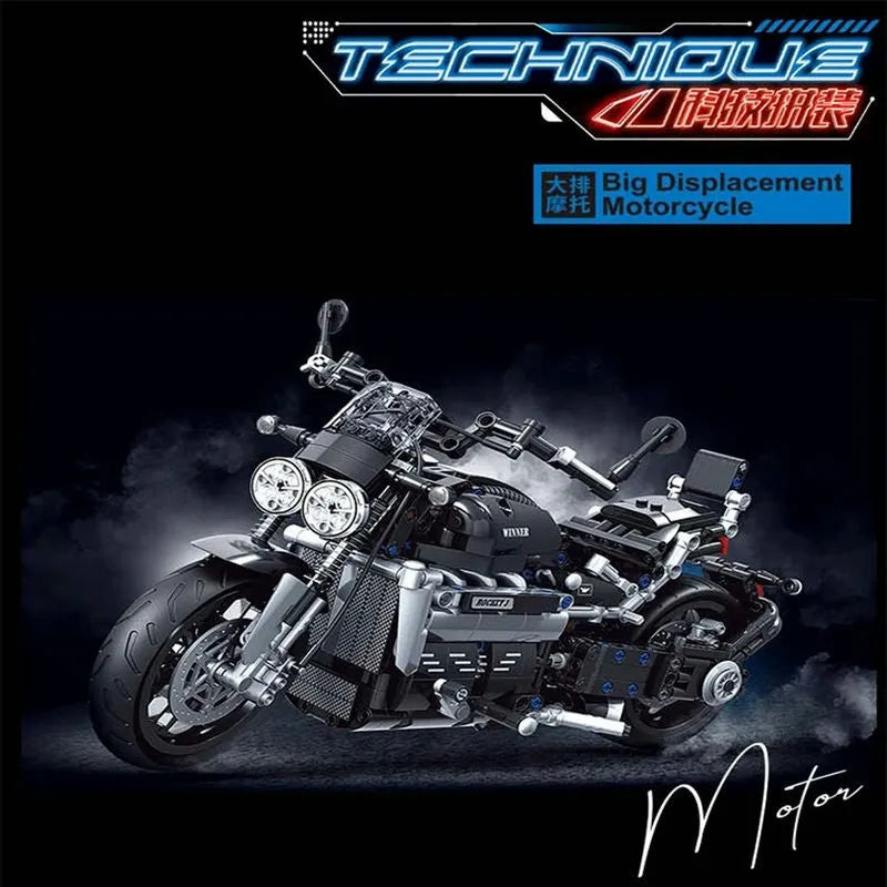 Winner MOC Building Block Set: Classic Road Motorcycle 8107