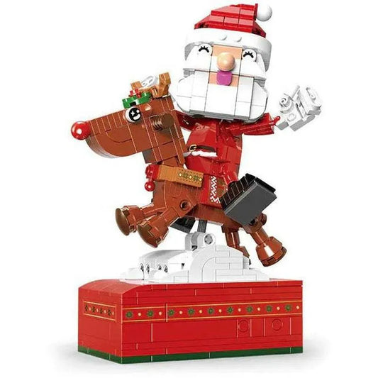 Xingbao Building Block Set: Christmas Reindeer Music Box Santa Claus, Model XB18019