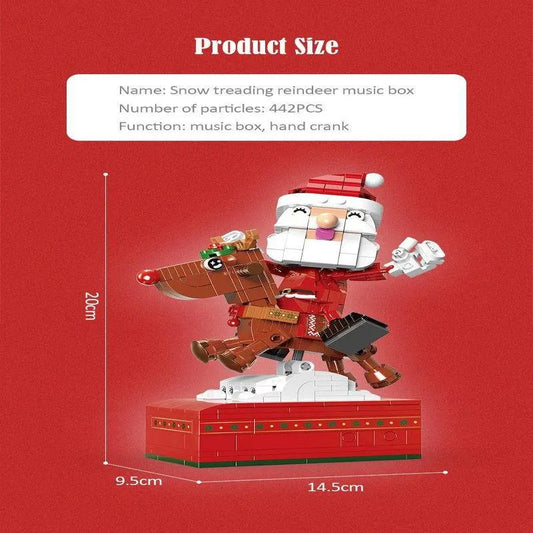 Xingbao Building Block Set: Christmas Reindeer Music Box Santa Claus, Model XB18019