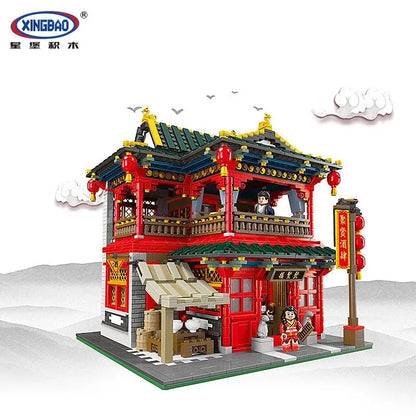 Xingbao MOC Building Block Set: China Town Pub, Model XB01002