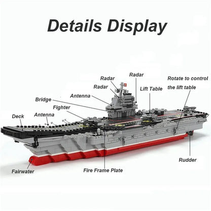 Xingbao MOC Building Block Set: Chinese Type 001 Aircraft Carrier Ship, Model XB06020