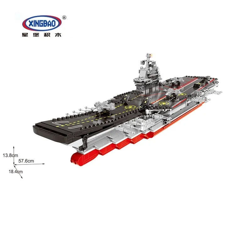 Xingbao MOC Building Block Set: Chinese Type 001 Aircraft Carrier Ship, Model XB06020