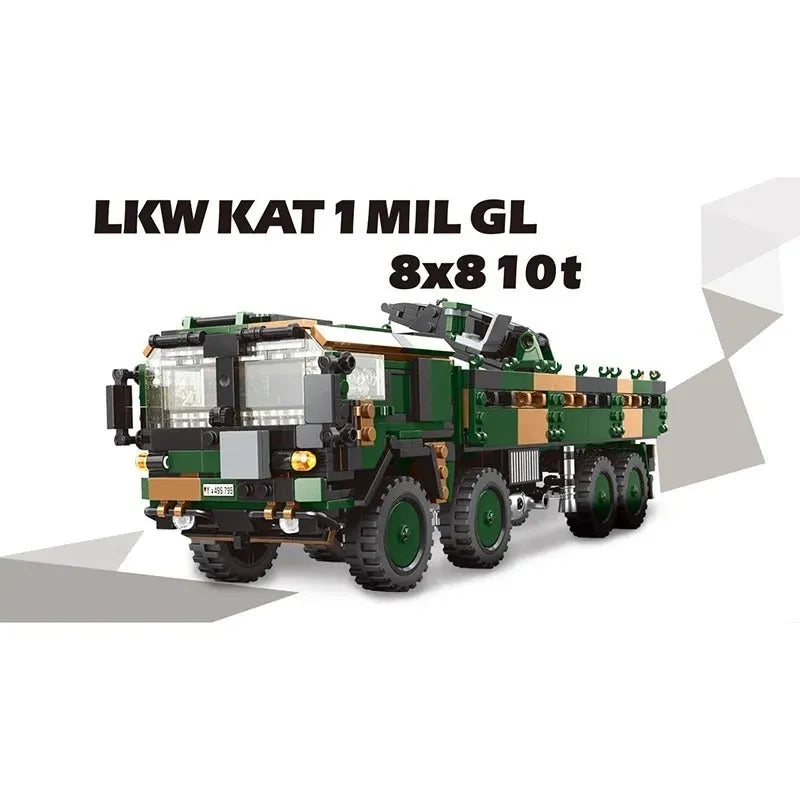 Xingbao MOC Building Block Set: MAN LKW KAT 1 Mil GL 10t Truck, Model XB06052