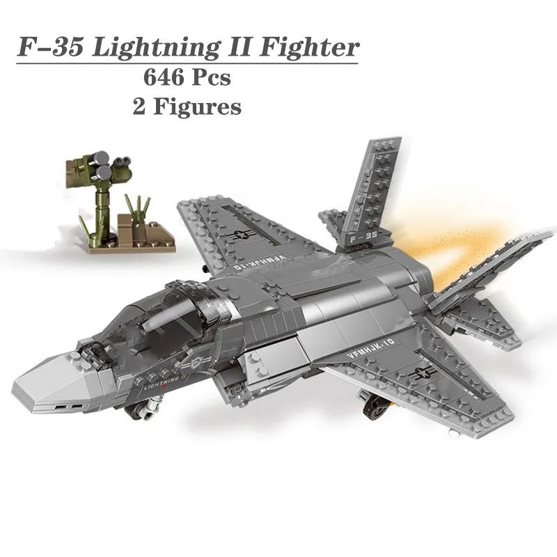 Xingbao MOC Building Block Set: Stealth Fighter Jet F-35 Aircraft, Model XB06026