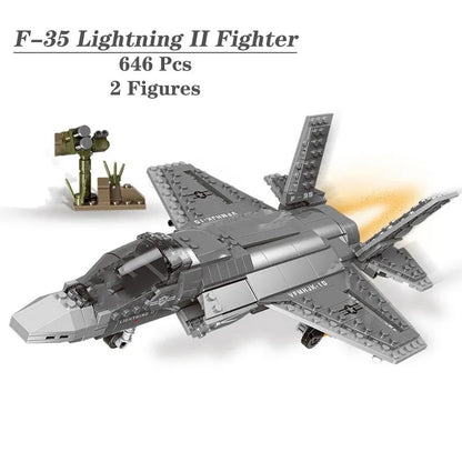 Xingbao MOC Building Block Set: Stealth Fighter Jet F-35 Aircraft, Model XB06026