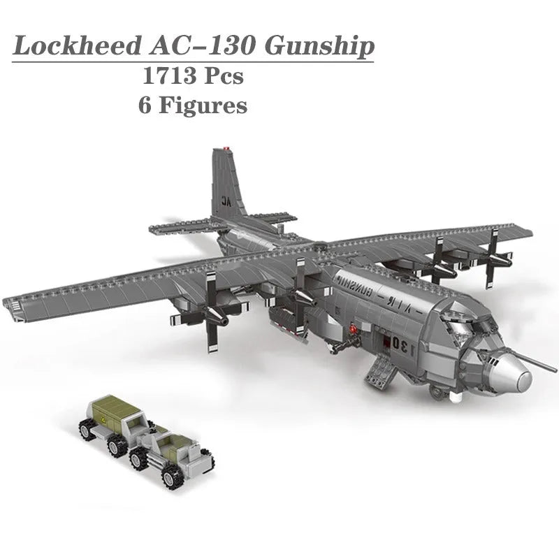 Xingbao MOC Building Block Set: WW2 AC-130 Gunboat Aircraft, Model XB06023