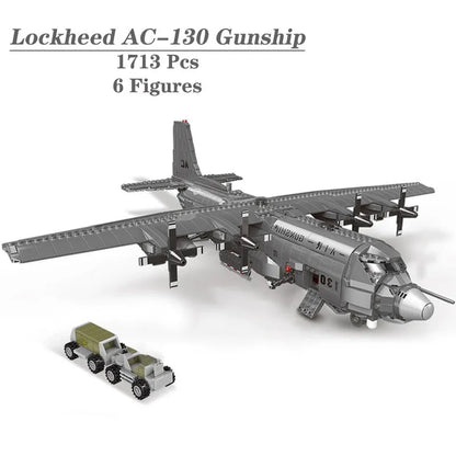 Xingbao MOC Building Block Set: WW2 AC-130 Gunboat Aircraft, Model XB06023