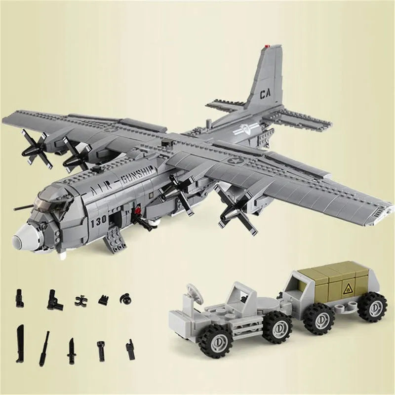 Xingbao MOC Building Block Set: WW2 AC-130 Gunboat Aircraft, Model XB06023