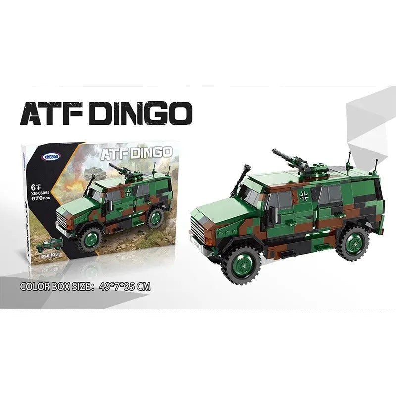Xingbao MOC Building Block Set: WW2 ATF DINGO Car Infantry Vehicle, Model XB06055