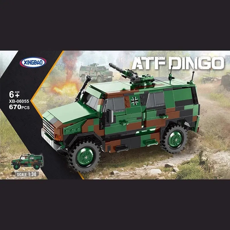 Xingbao MOC Building Block Set: WW2 ATF DINGO Car Infantry Vehicle, Model XB06055
