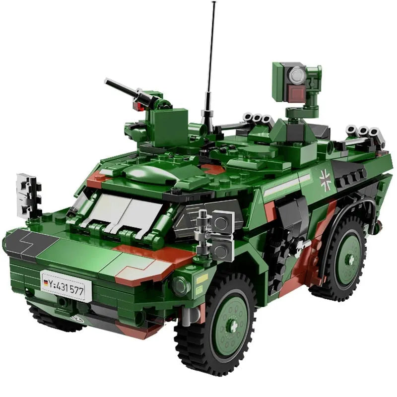 Xingbao MOC Building Block Set: WW2 German Fennek Armored Vehicle, Model XB06053