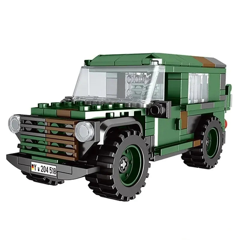 Xingbao MOC Building Block Set: WW2 Lkw Leicht Wolf Gl Armored Car, Model XB06041
