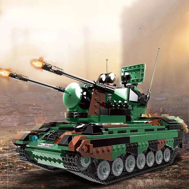 Xingbao Building Block Set: WW2 FlakPz Gepard Self Propelled Artillery, Model XB06045