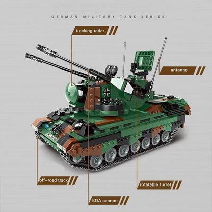 Xingbao Building Block Set: WW2 FlakPz Gepard Self Propelled Artillery, Model XB06045