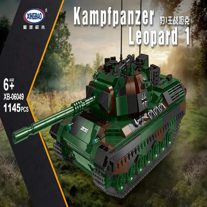 Xingbao Building Block Set: WW2 German Kampfpanzer Leopard 1 Battle Tank, Model XB06049