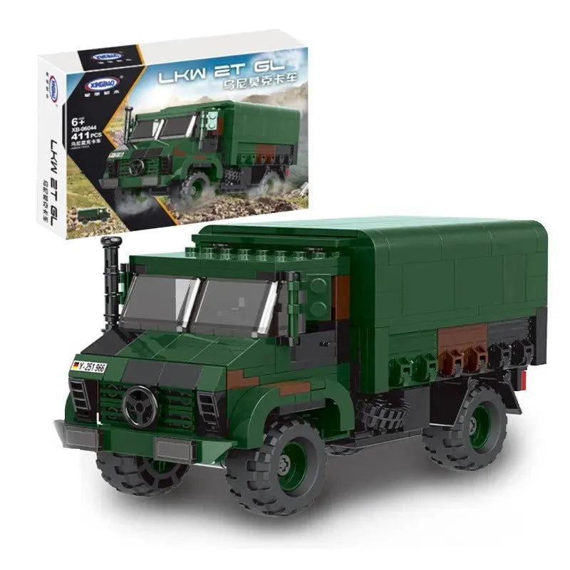 Xingbao MOC Building Block Set: WW2 MOC Unimog LKW 2T GL Armored Truck, Model XB06044