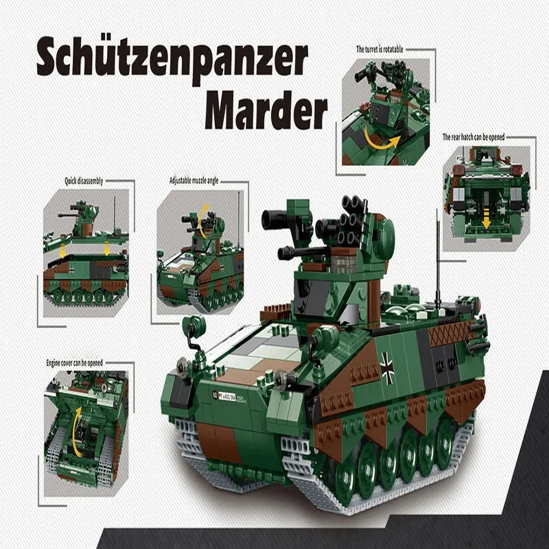 Xingbao Building Block Set: WW2 Schutzenpanzer Marder Infantry Vehicle, Model XB06051