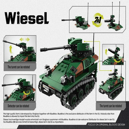 Xingbao Building Block Set: WW2 Wiesel Infantry Combat Armored Vehicle, Model XB06054