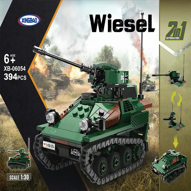 Xingbao Building Block Set: WW2 Wiesel Infantry Combat Armored Vehicle, Model XB06054