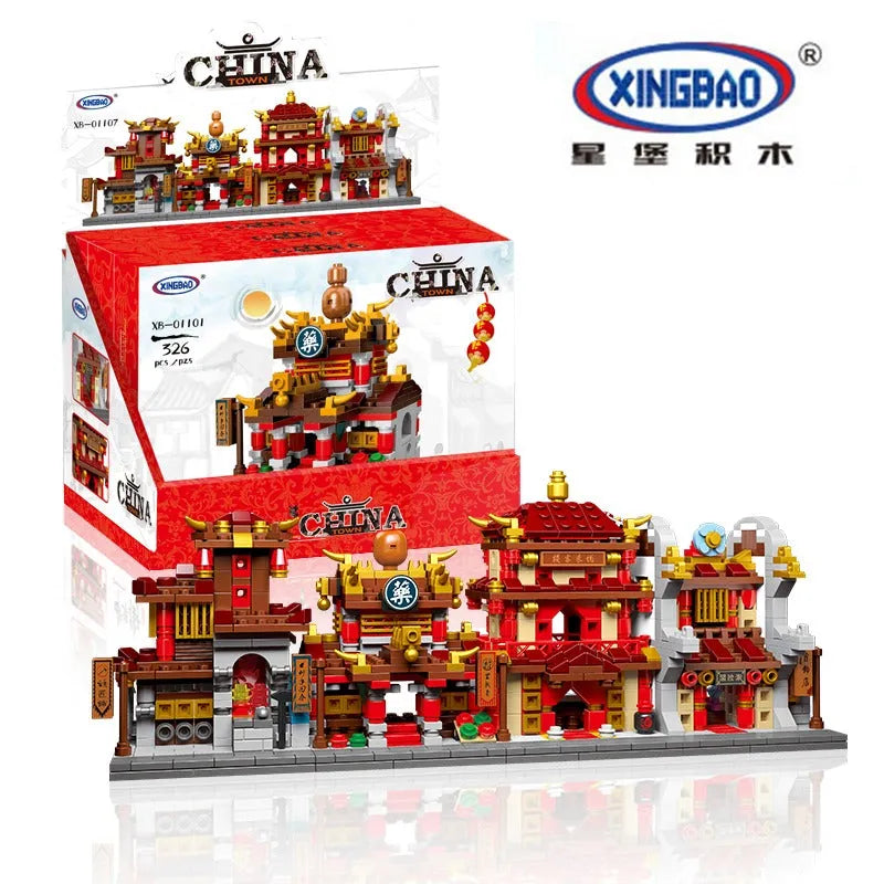 Xingbao MOC Building Block Set: China Town Street, Model XB01101