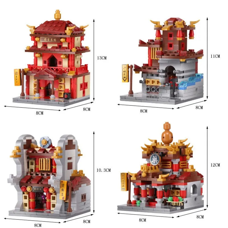 Xingbao MOC Building Block Set: China Town Street, Model XB01101