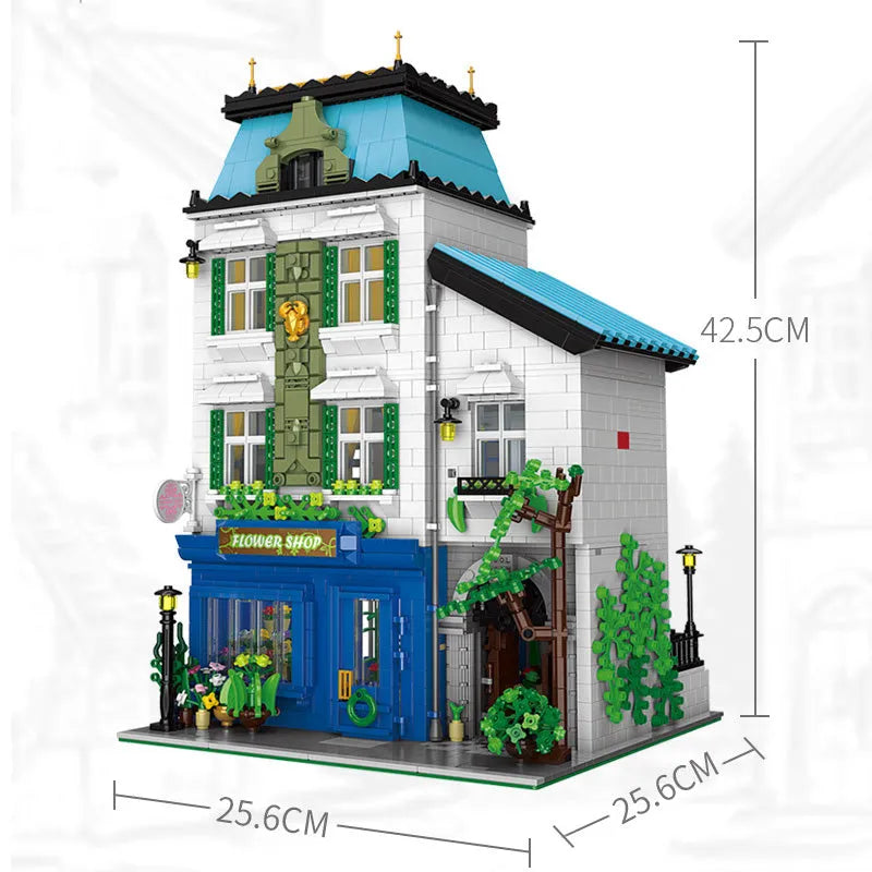Xingbao MOC Building Block Set: Experts Europa Flowers Shop, Model XB01008