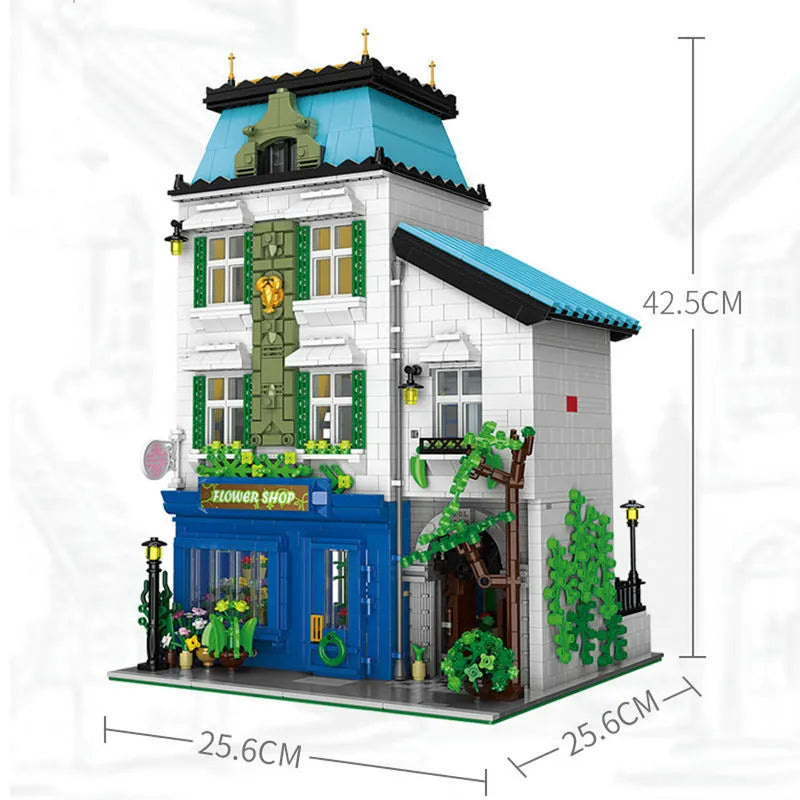 Xingbao MOC Building Block Set: Experts Europa Flowers Shop, Model XB01008
