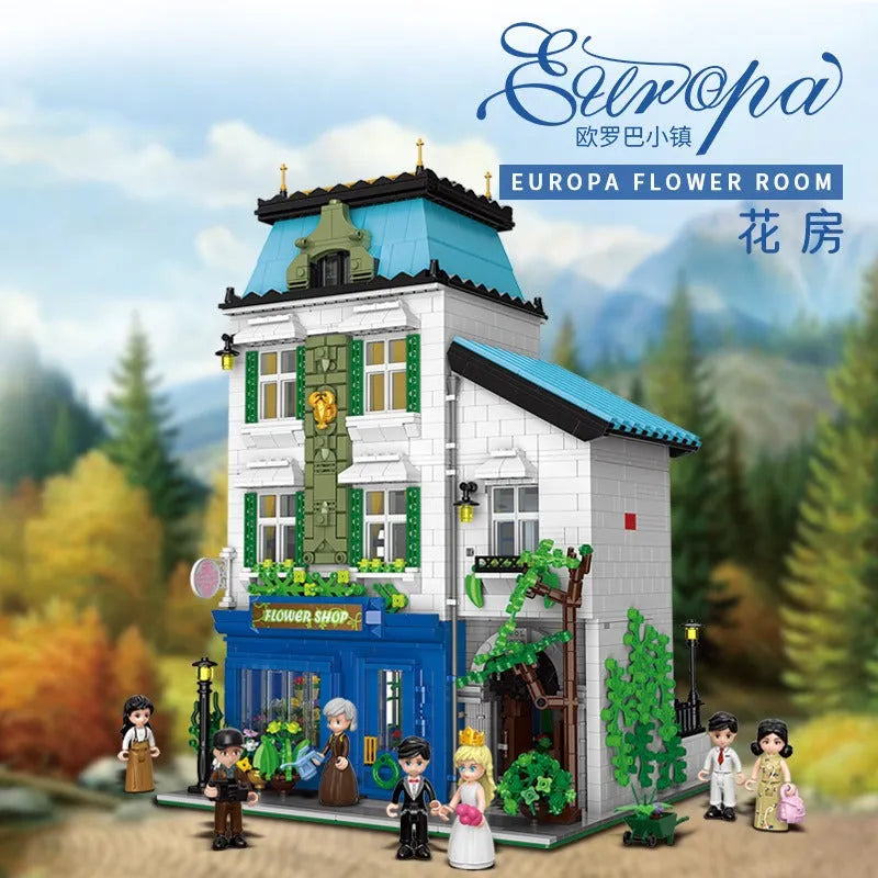 Xingbao MOC Building Block Set: Experts Europa Flowers Shop, Model XB01008