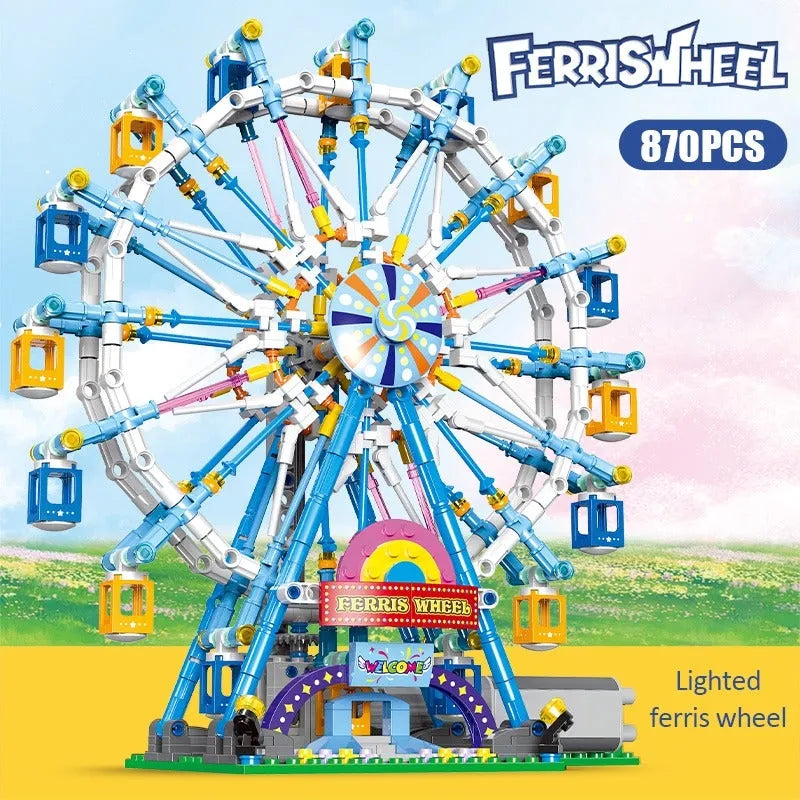 Xingbao MOC Motorized Building Block Set: Rotating Ferris Wheel, Model XB18023