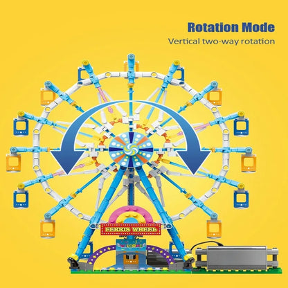 Xingbao MOC Motorized Building Block Set: Rotating Ferris Wheel, Model XB18023