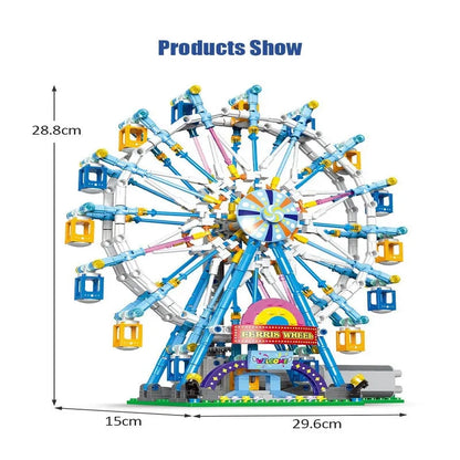 Xingbao MOC Motorized Building Block Set: Rotating Ferris Wheel, Model XB18023