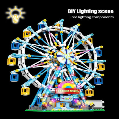 Xingbao MOC Motorized Building Block Set: Rotating Ferris Wheel, Model XB18023