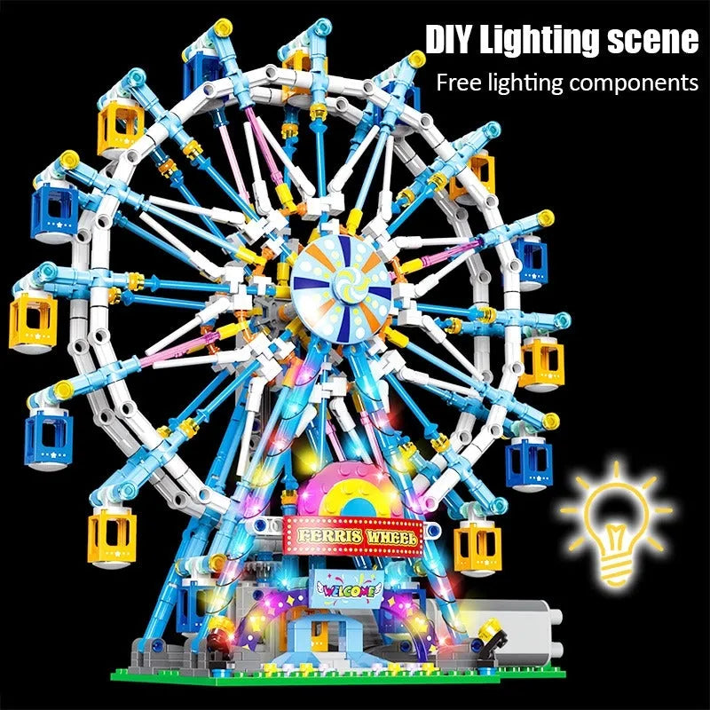 Xingbao MOC Motorized Building Block Set: Rotating Ferris Wheel, Model XB18023