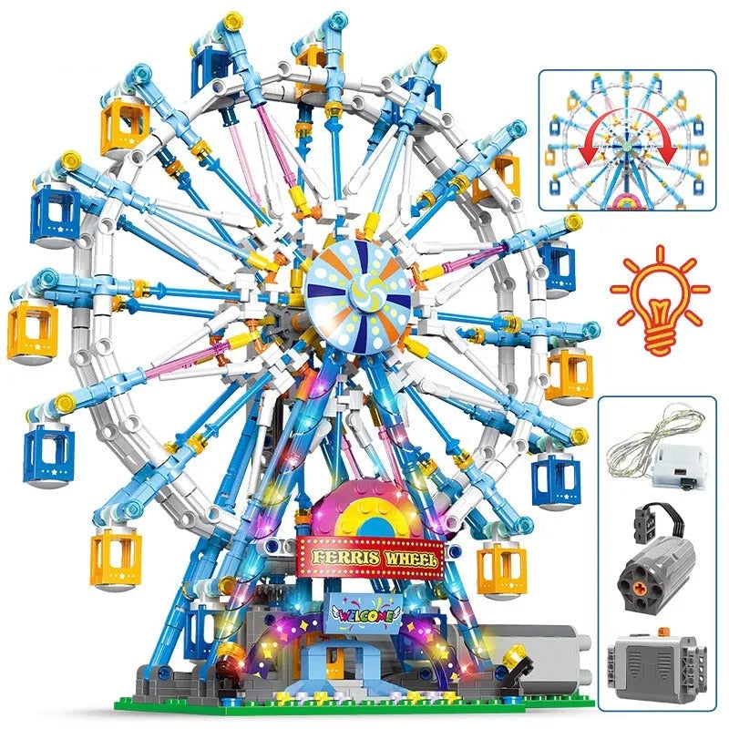 Xingbao MOC Motorized Building Block Set: Rotating Ferris Wheel, Model XB18023